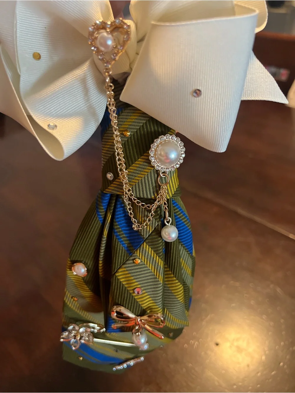 ✨ One-of-a-Kind Upcycled Necktie Necklace & Bow Accessory ✨
